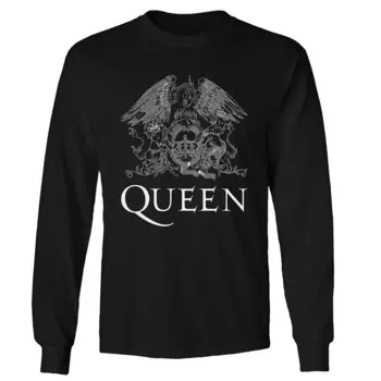 Мужская футболка с логотипом Queen и длинным рукавом Licensed Character, черный