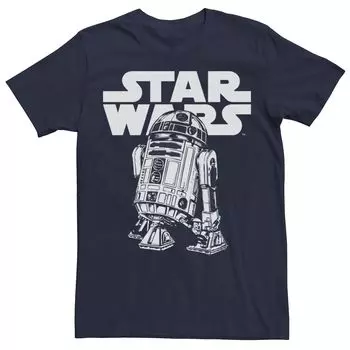 Мужская футболка с логотипом R2-D2 и графическим рисунком Star Wars, синий