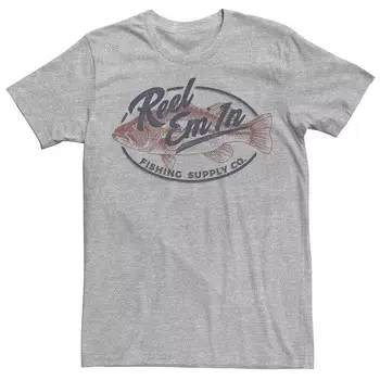 Мужская футболка с логотипом Reel Em' In Fishing Supply Co. Licensed Character, цвет Athletic Heather