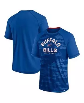 Мужская футболка с логотипом Royal Buffalo Bills Hail Mary реглан Fanatics, синий
