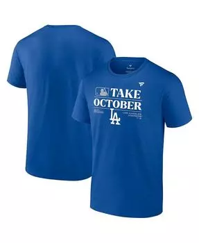 Мужская футболка с логотипом Royal Los Angeles Dodgers после сезона 2023 в раздевалке Fanatics, синий