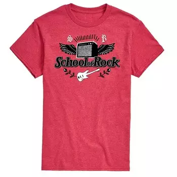 Мужская футболка с логотипом School Of Rock и графическим рисунком Licensed Character, красный