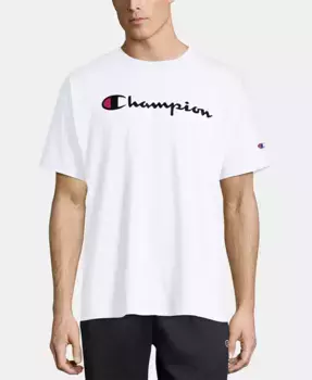 Мужская футболка с логотипом Script Champion, белый