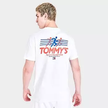 Мужская футболка с логотипом спортивного клуба Tommy Jeans Sports Club Tommy Hilfiger, белый