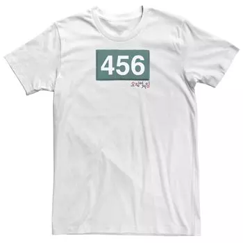 Мужская футболка с логотипом Squid Game Player 456 Licensed Character