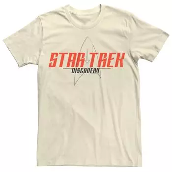 Мужская футболка с логотипом Star Trek Discovery и графическим рисунком Licensed Character