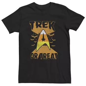 Мужская футболка с логотипом Star Trek Trek Or Treat Candy Corn Starfleet Licensed Character, черный