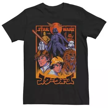 Мужская футболка с логотипом Star Wars Manga Star Wars Group Shot Licensed Character