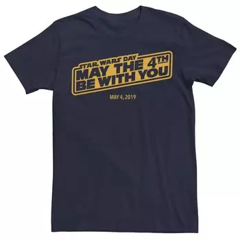 Мужская футболка с логотипом Star Wars The Fourth May 2019, Синяя Licensed Character, синий