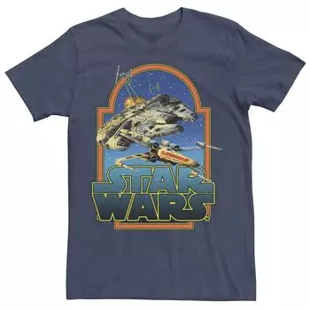Мужская футболка с логотипом Star Wars в рамке Space Chase Licensed Character