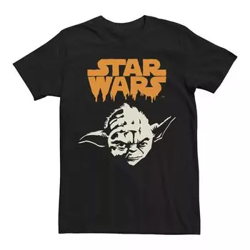 Мужская футболка с логотипом Star Wars Yoda Halloween и графическим рисунком Licensed Character