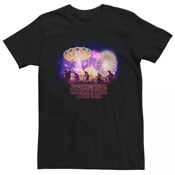 Мужская футболка с логотипом Stranger Things Carnival Silhouettes Licensed Character
