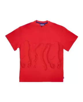 Мужская футболка с логотипом Tentacle Octopus, красный