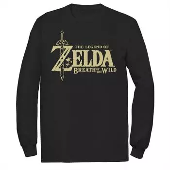 Мужская футболка с логотипом The Legend Of Zelda Breath Of The Wild Title Licensed Character