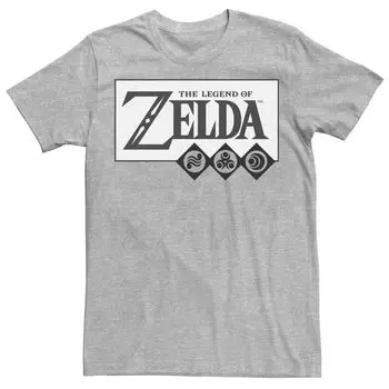 Мужская футболка с логотипом The Legend Of Zelda Elements Licensed Character