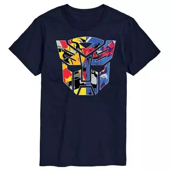 Мужская футболка с логотипом Transformers и графическим рисунком Licensed Character, темно-синий