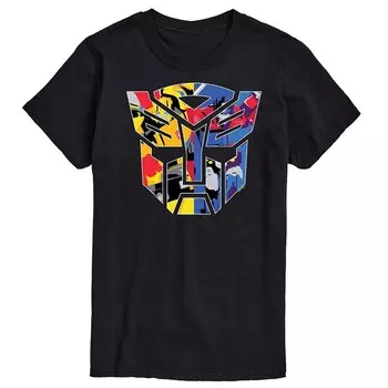 Мужская футболка с логотипом Transformers и графическим рисунком Licensed Character, черный