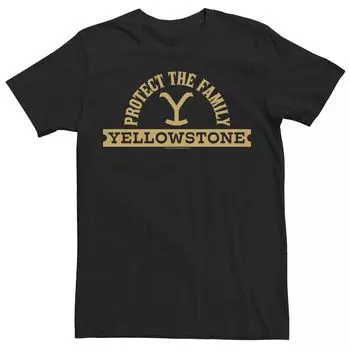 Мужская футболка с логотипом в ковбойской шляпе Yellowstone Protect The Family Licensed Character