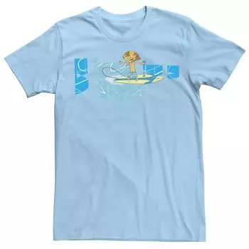 Мужская футболка с логотипом в стиле ретро Rocket Power Twister Surfing Licensed Character