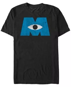 Мужская футболка с логотипом в виде глаза Disney Pixar Monsters Inc., короткий рукав Fifth Sun, черный