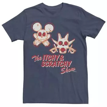 Мужская футболка с логотипом в виде скелета The Simpsons The Itchy & Scratchy Show Licensed Character