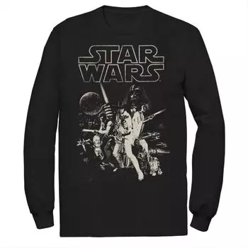Мужская футболка с логотипом в винтажном стиле «Звездные войны» Star Wars