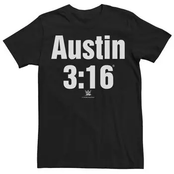 Мужская футболка с логотипом WWE Austin 3 16 и черепом Licensed Character
