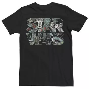 Мужская футболка с логотипом «Звездные войны» и графическим коллажем Star Wars