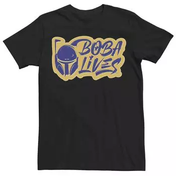 Мужская футболка с логотипом «Звездные войны: Книга Бобы Фетта» Boba Lives Licensed Character