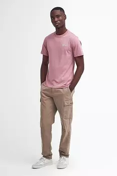 Мужская футболка с маленьким логотипом из 100% хлопка Barbour International, розовый