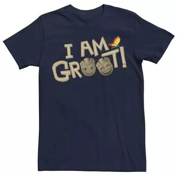 Мужская футболка с милым лицом и смайликами Marvel I AM GROOT