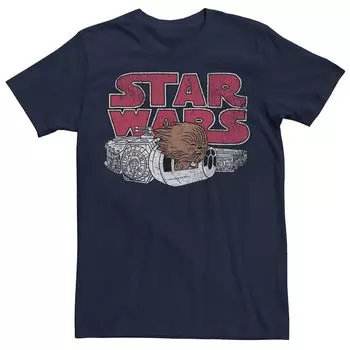 Мужская футболка с милым логотипом «Звездные войны» Chewbacca Falcon, Blue Star Wars, синий