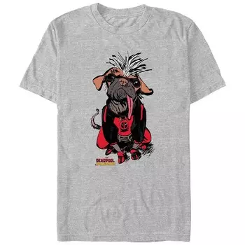 Мужская футболка с милым рисунком Дэдпула и Росомахи Догпула Licensed Character, цвет Athletic Heather