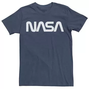 Мужская футболка с минималистским логотипом NASA Licensed Character, цвет Navy Heather