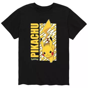 Мужская футболка с молнией Pokmon Pikachu Licensed Character