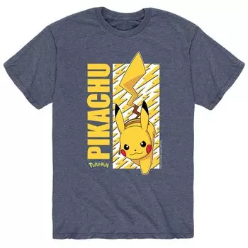 Мужская футболка с молнией Pokmon Pikachu Licensed Character