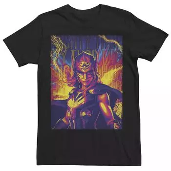Мужская футболка с молниями Marvel Thor Love and Thunder Mighty Hero Licensed Character