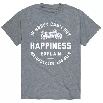 Мужская футболка с мотоциклом и пивом Licensed Character