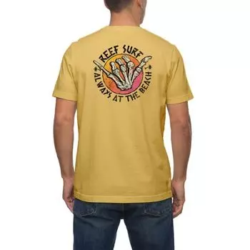 Мужская футболка с мрачной графикой Reef, цвет mustard