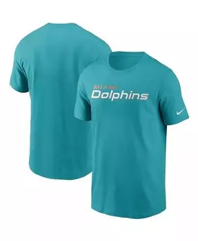 Мужская футболка с надписью Aqua Miami Dolphins Team Nike, синий