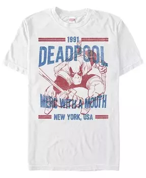 Мужская футболка с надписью Deadpool с короткими рукавами Fifth Sun, белый