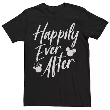 Мужская футболка с надписью «Happily Ever After» Disney's Mickey Mouse, черный