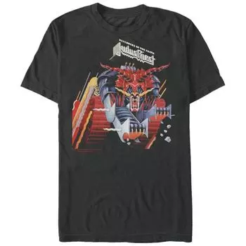 Мужская футболка с надписью «Judas Priest: Защитники свершившегося» Licensed Character, черный