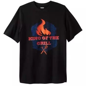 Мужская футболка с надписью Kingsize Big & Tall с рисунком KingSize, цвет Grill King