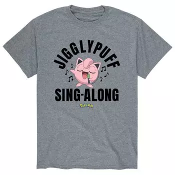Мужская футболка с надписью Pokmon Jigglypuff Sing-Along Licensed Character