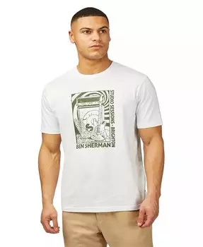 Мужская футболка с надписью «Rehearsal Room» Ben Sherman, белый