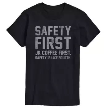 Мужская футболка с надписью «Safety First JK» Licensed Character, черный