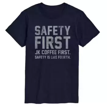 Мужская футболка с надписью «Safety First JK» Licensed Character, синий