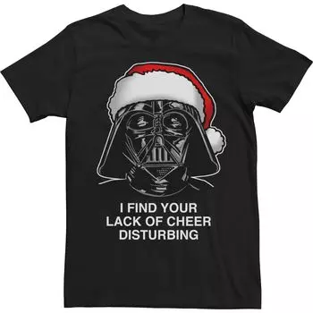 Мужская футболка с надписью Star Wars Lack Of Cheer, Black Licensed Character, черный