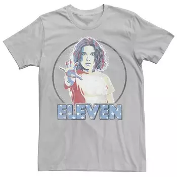 Мужская футболка с надписью Stranger Things Eleven Stars и графическим рисунком Licensed Character, цвет Silver